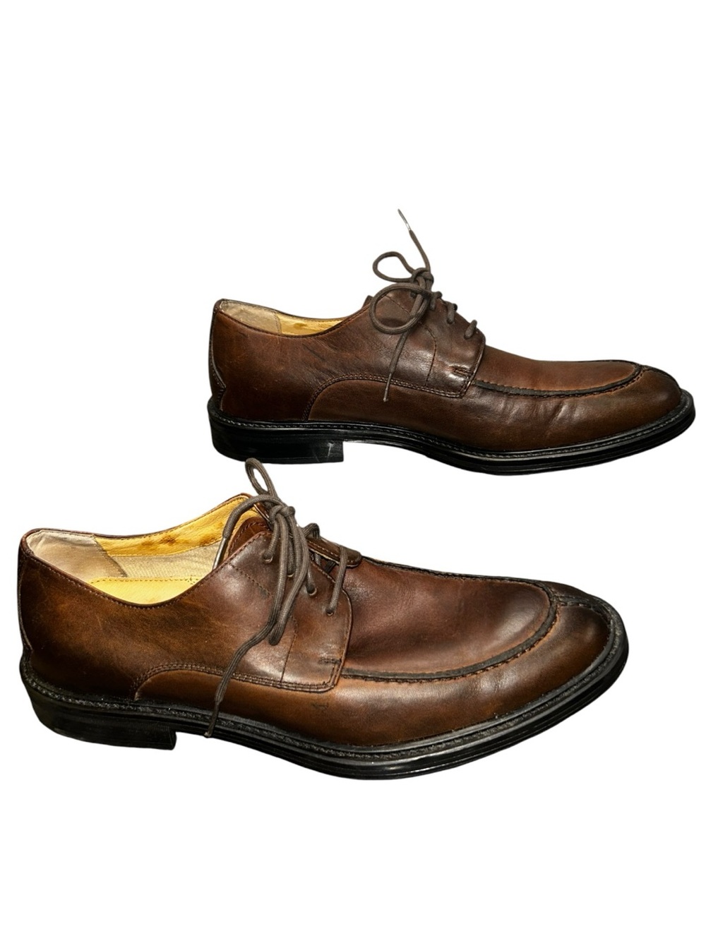 CHAPS Brown Leather Oxford Dress Shoes Men’s Size 9.5M Classic Lace-Up